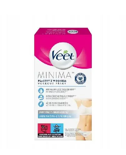 Veet Minima Plastry do depilacji bikini i pach dla skóry wrażliwej, 16 sztuk zdjęcie