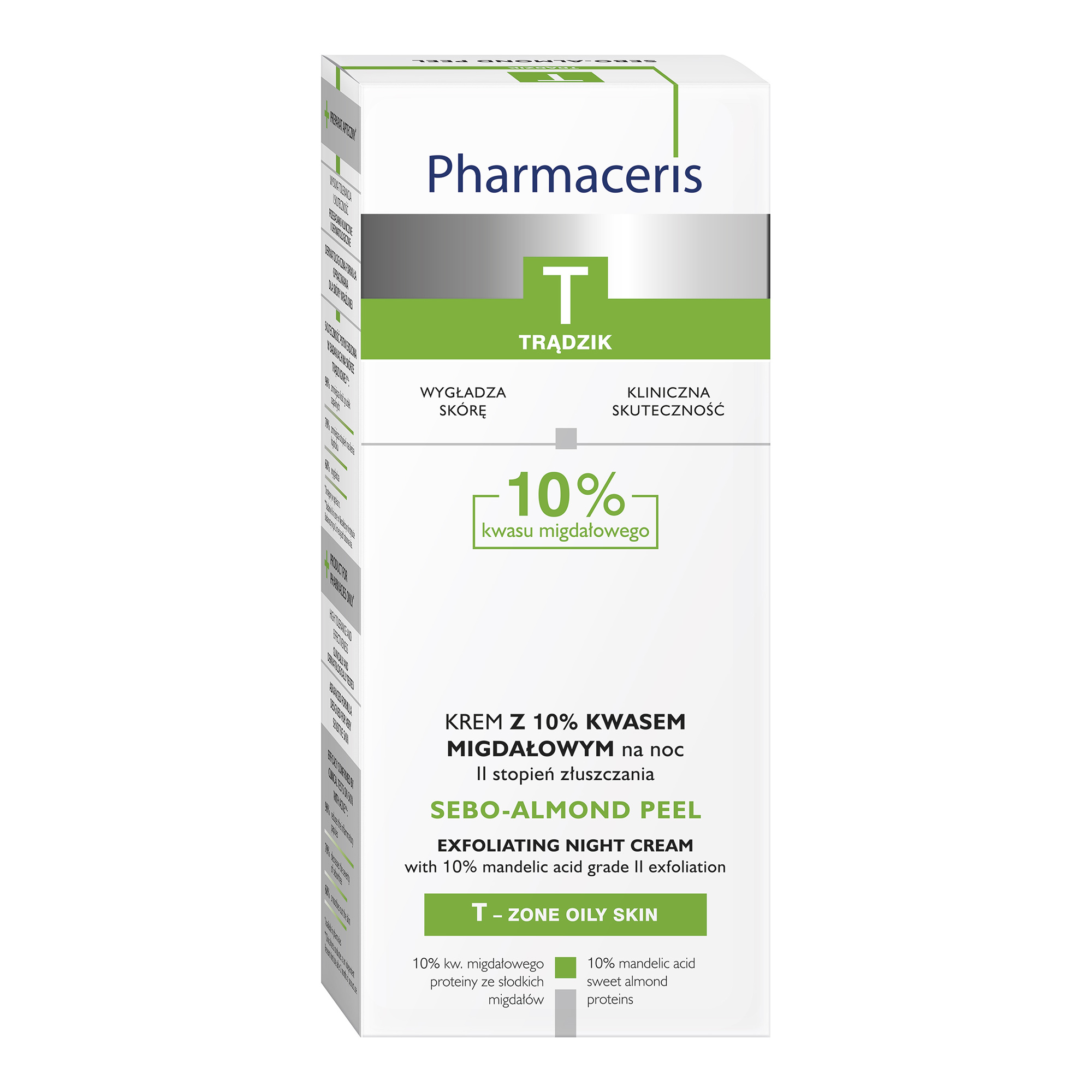 Pharmaceris T Sebo-Almond Peel 10%, krem z 10% kwasem migdałowym, na noc, II stopień złuszczania, 50 ml zdjęcie
