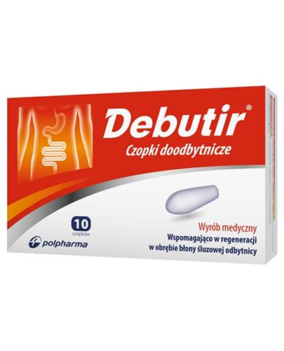 Debutir 300 mg, 10 czopków doodbytniczych zdjęcie