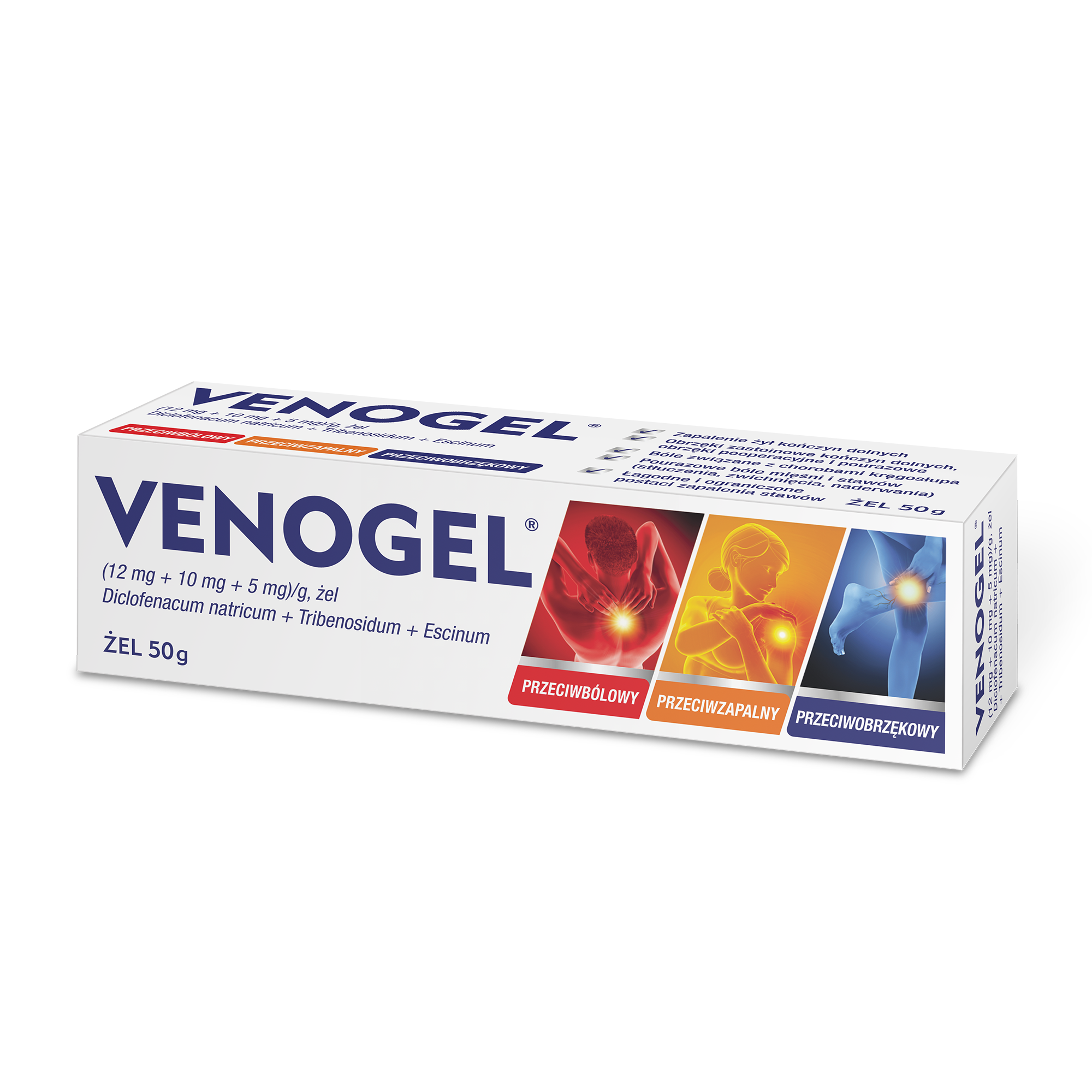 Venożel (12 mg + 10 mg + 5 mg)/g żel 50 g