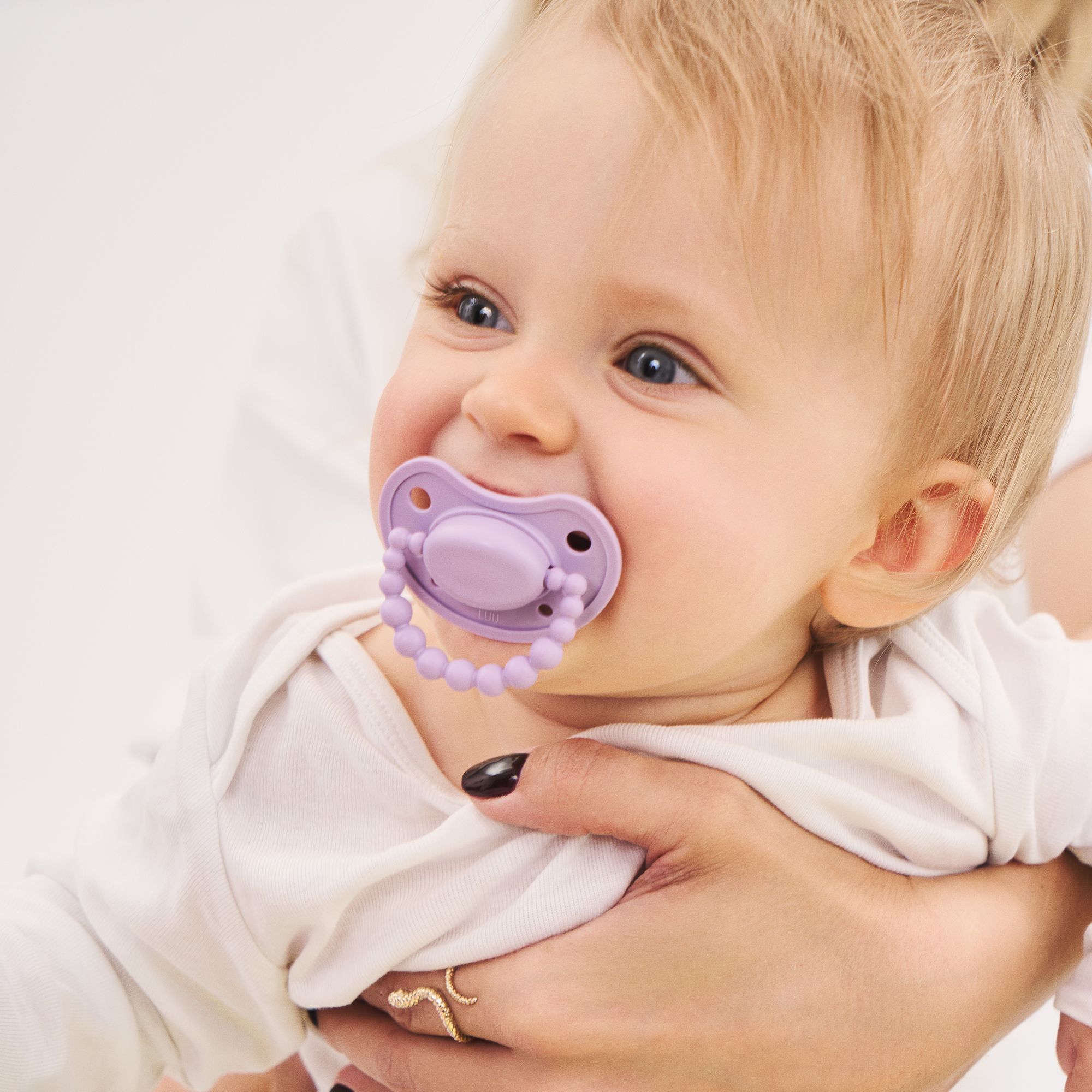 LUU Kids Smoczek pozycjonujący Fench Lavender 6m +, 1 sztuka