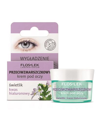 FLOS-LEK PRZECIWZMARSZCZKOWY Krem pod oczy ze świetlikiem i kwasem hialuronowym - 15 ml - cena, opinie, właściwości zdjęcie