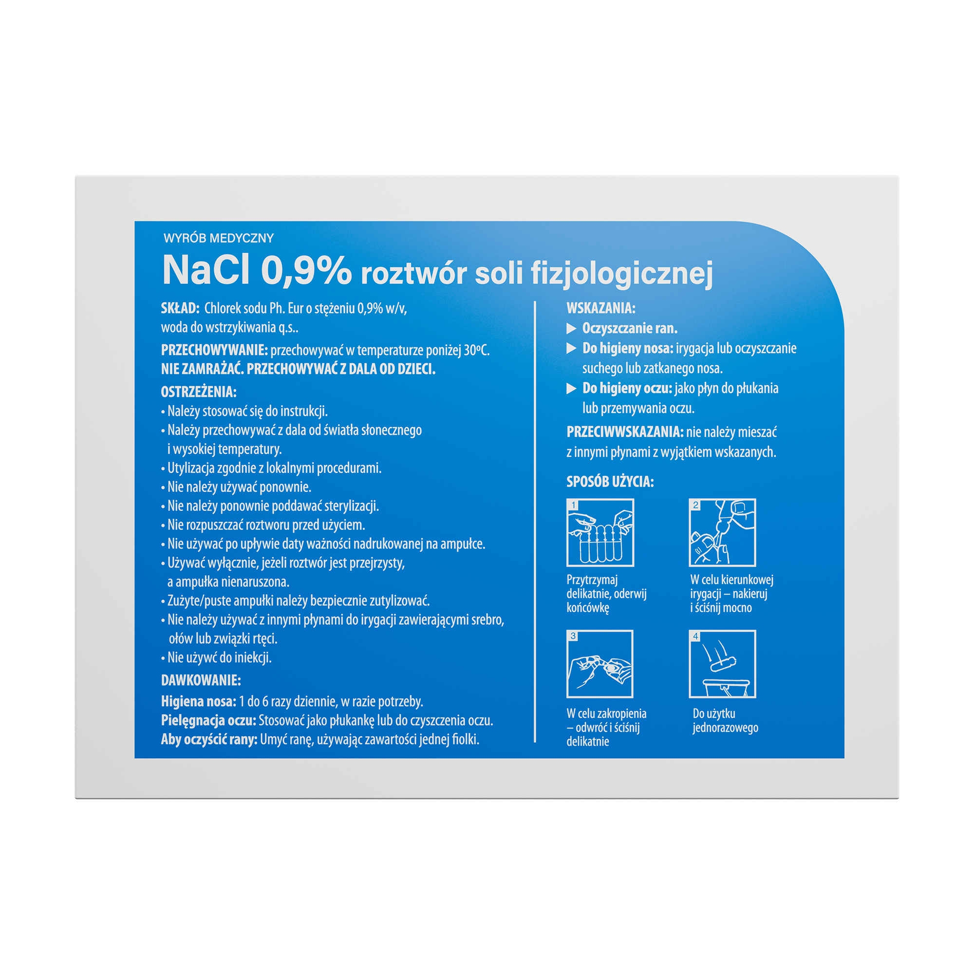 Tolife NaCl 0,9% roztwór soli fizjologicznej do irygacji i oczyszczania ran, 100 x 5 ml