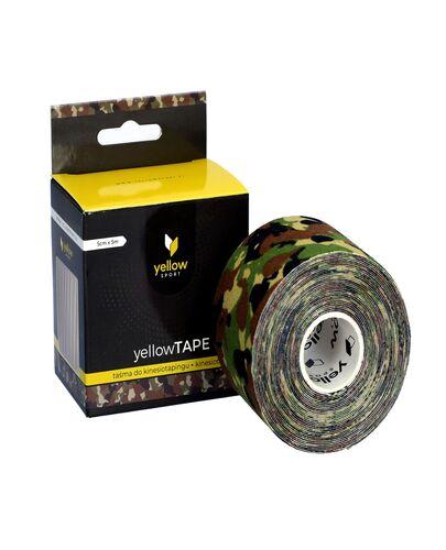 Taśma do kinesiotapingu yellowTAPE, zielone moro, 5 cm x 5 m zdjęcie