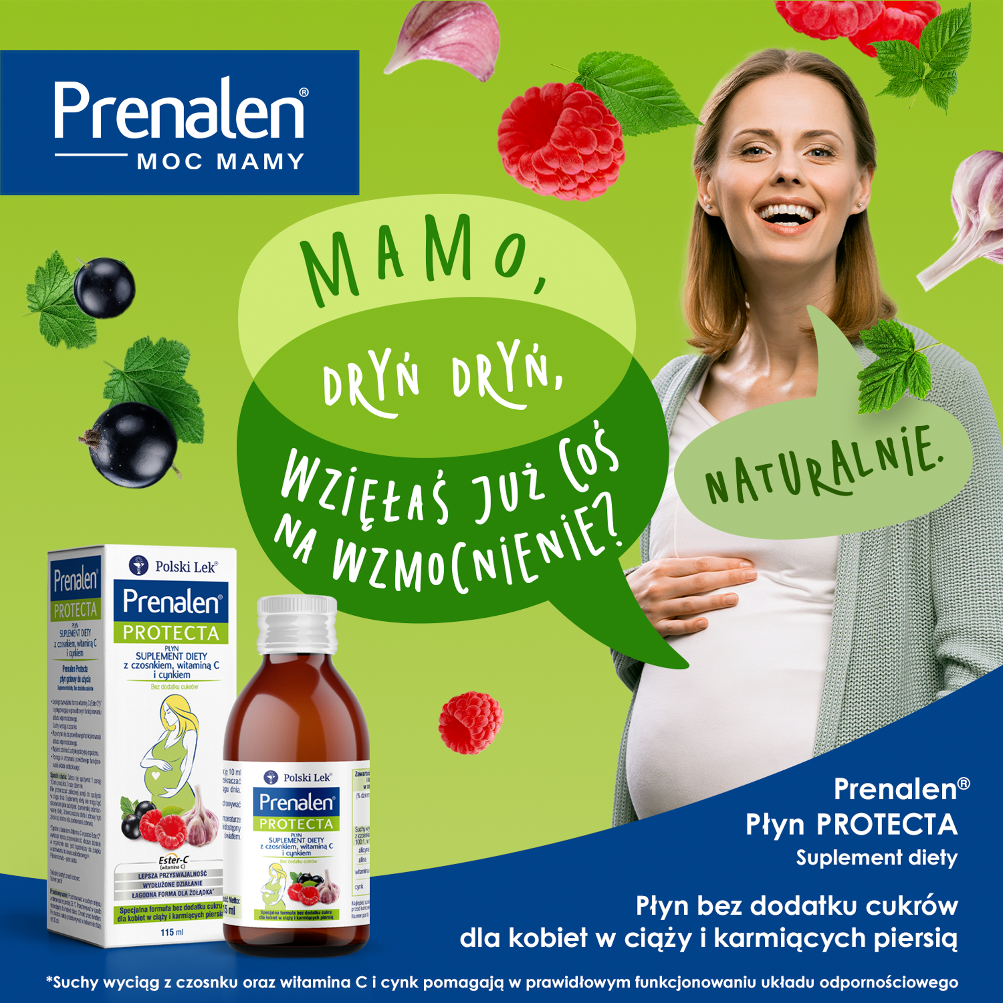 Prenalen Syrop dla kobiet w ciąży bez dodatku cukrów, 115 ml