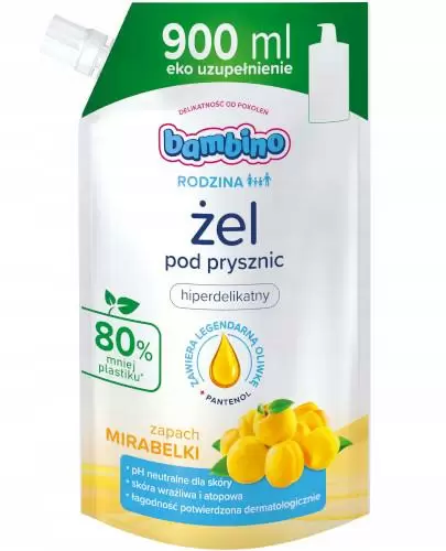 Bambino Rodzina żel pod prysznic o zapachu mirabelki 900 ml zdjęcie