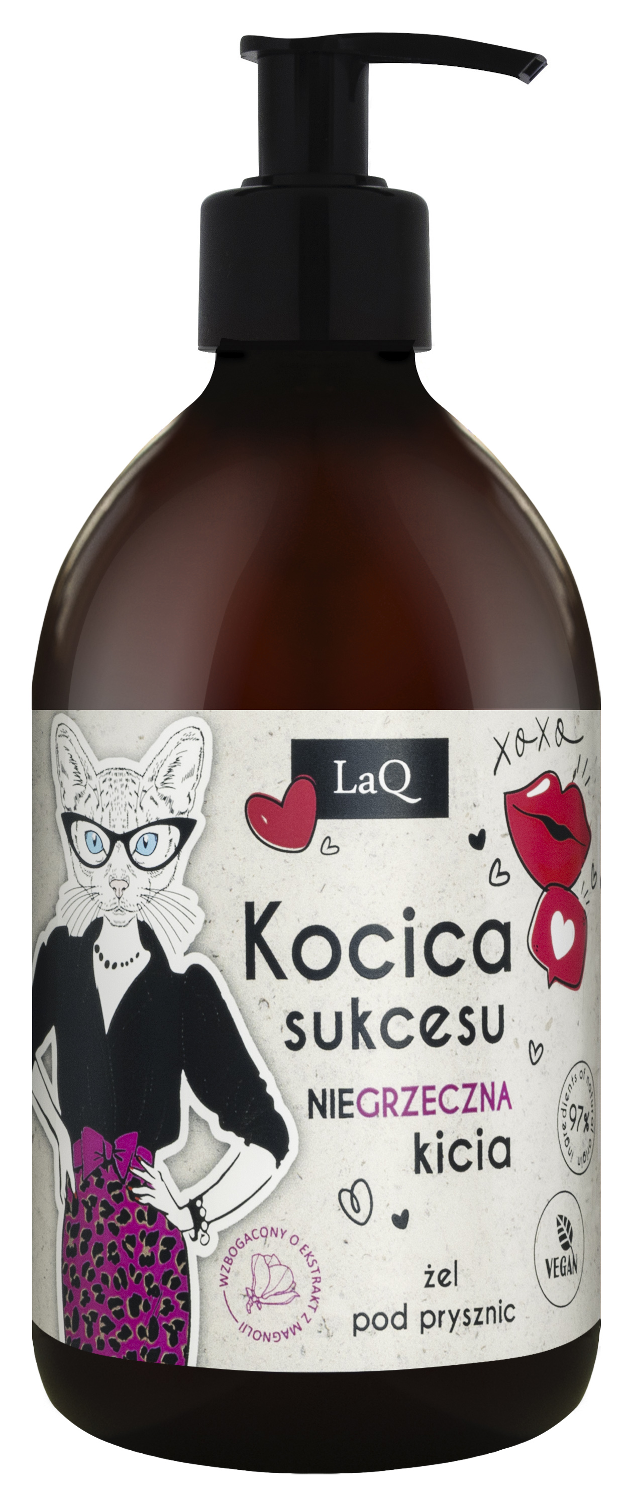 LaQ, żel pod prysznic Magnolia Kocica sukcesu, 500 ml zdjęcie