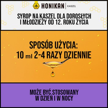 Honikan Kaszel Syrop, 230 g, cena, wskazania, właściwości