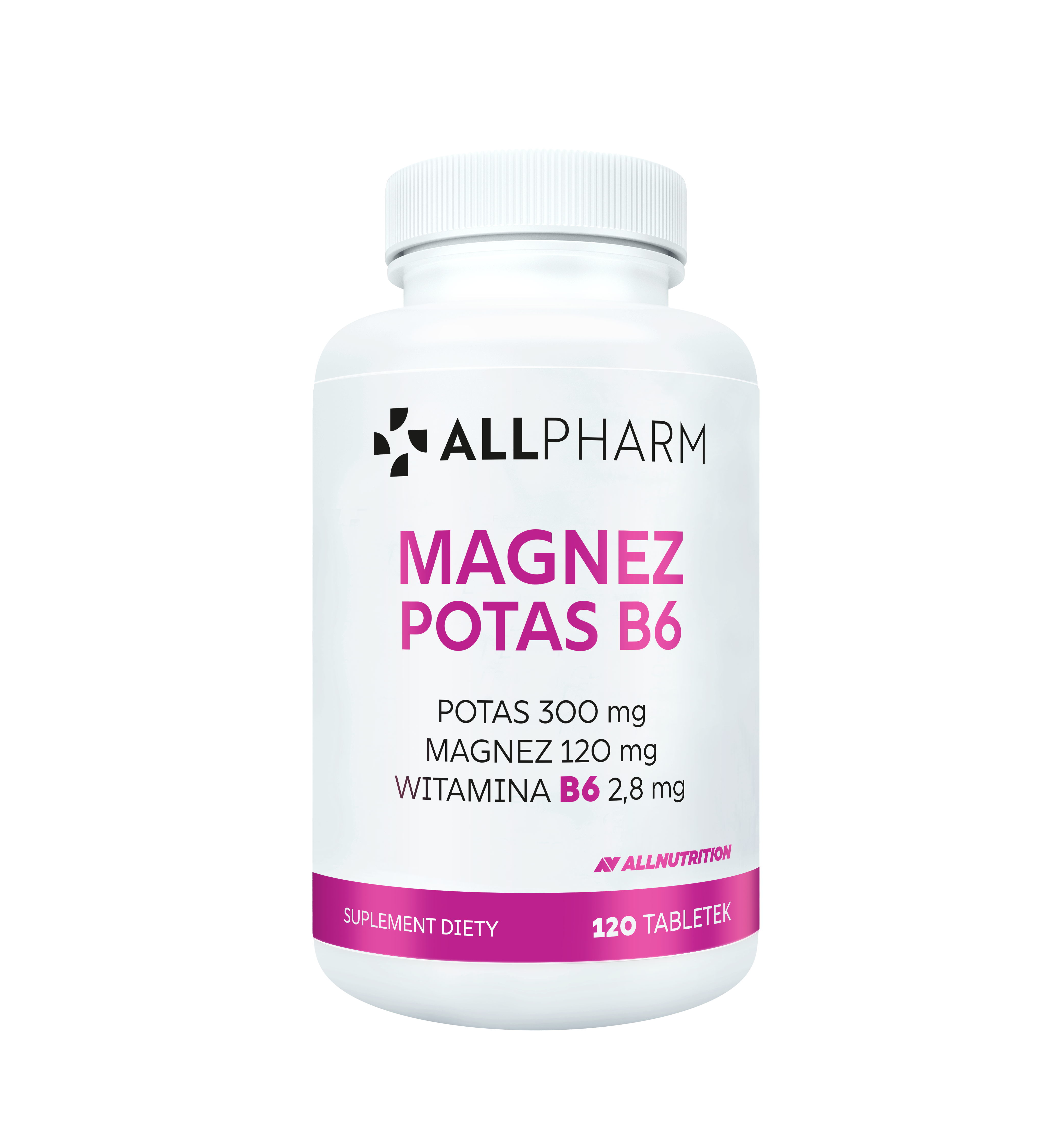 Allnutrition Allpharm Magnez Potas B6, 120 tabletek zdjęcie