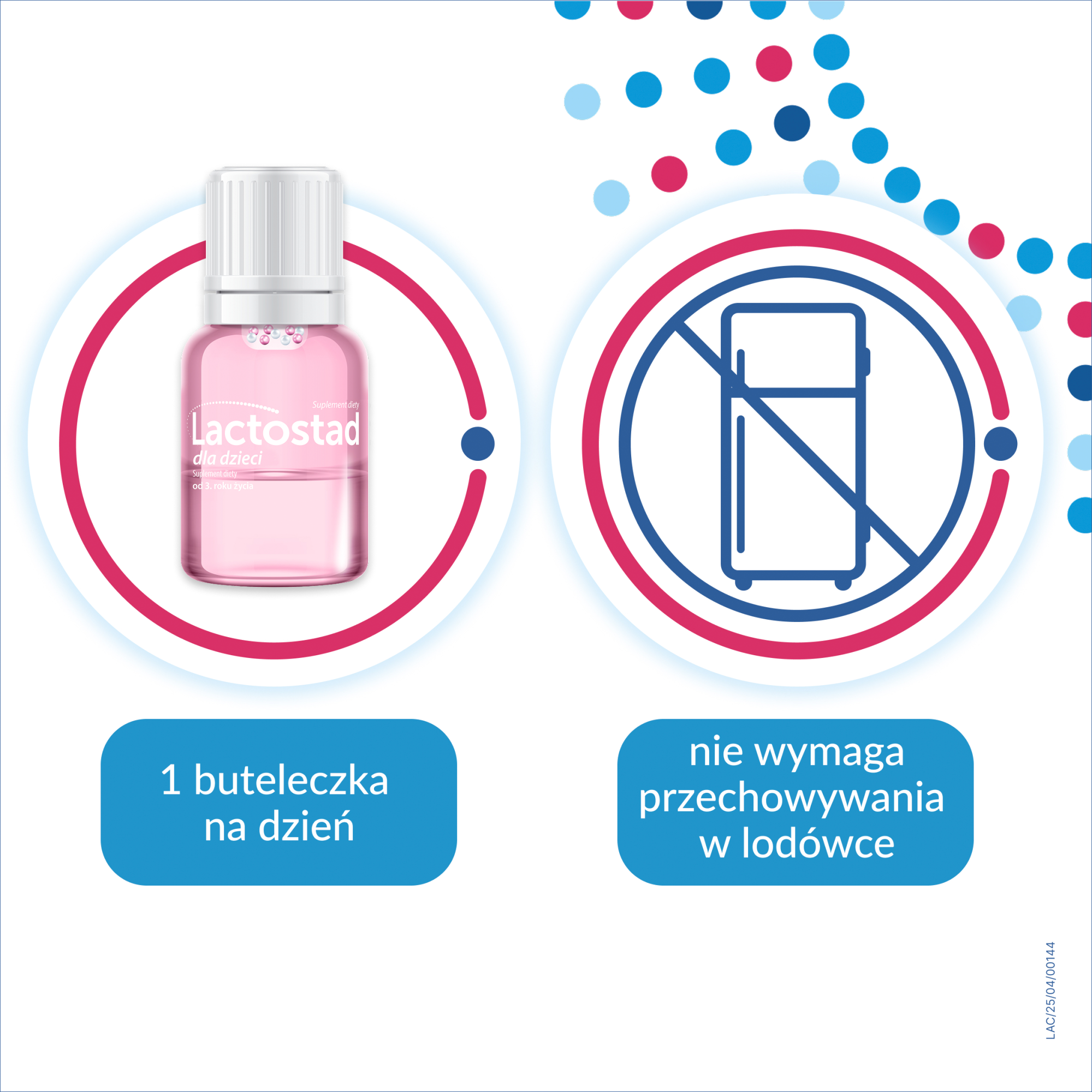 Lactostad dla dzieci od 3. roku życia, buteleczki, 5 sztuk