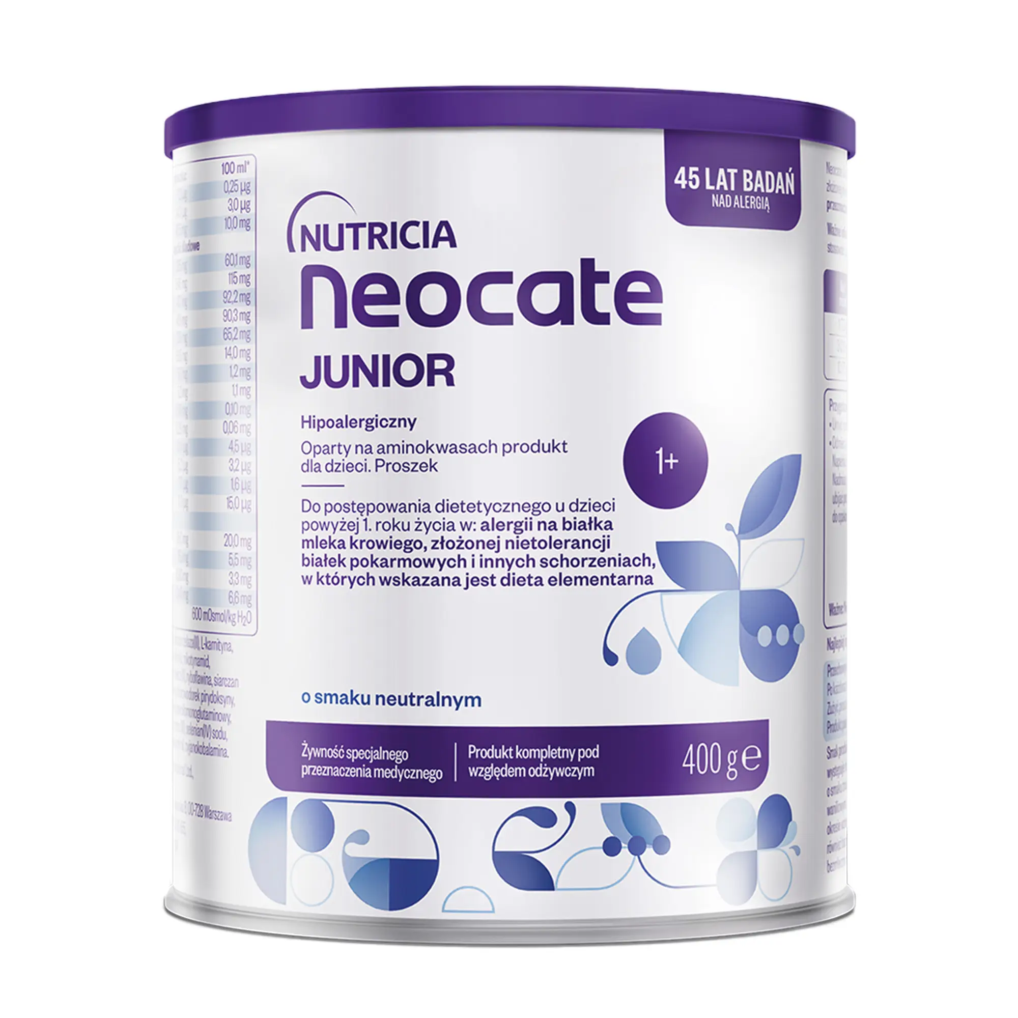 Neocate Junior o smaku neutralnym, 400 g zdjęcie