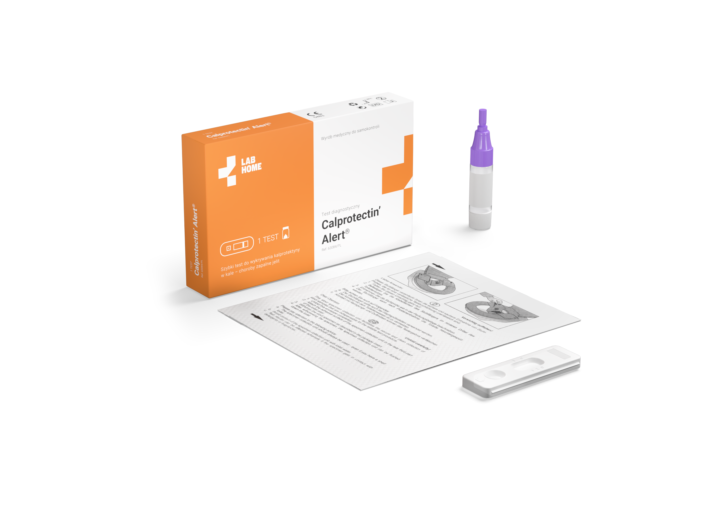 LabHome Calprotectin'Alert szybki test na wykrywanie kalprotektyny w kale 1 sztuka