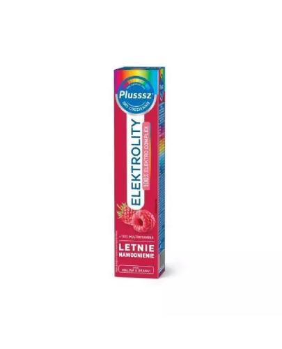 Plusssz Elektrolity + 100% Multiwitamina malina & granat, 24 tabletki musujące zdjęcie