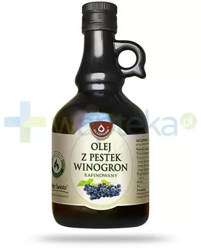 Oleofarm olej z pestek winogron rafinowany, płyn 500 ml zdjęcie