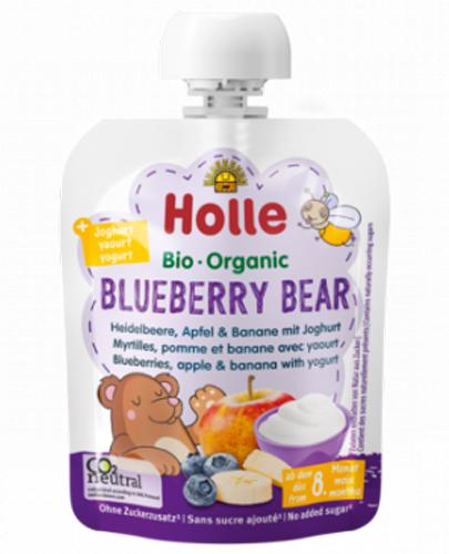 Holle Bio mus owocowy z jogurtem Borówkowy miś od 8 miesiąca, 85 g, cena, opinie, wskazania zdjęcie