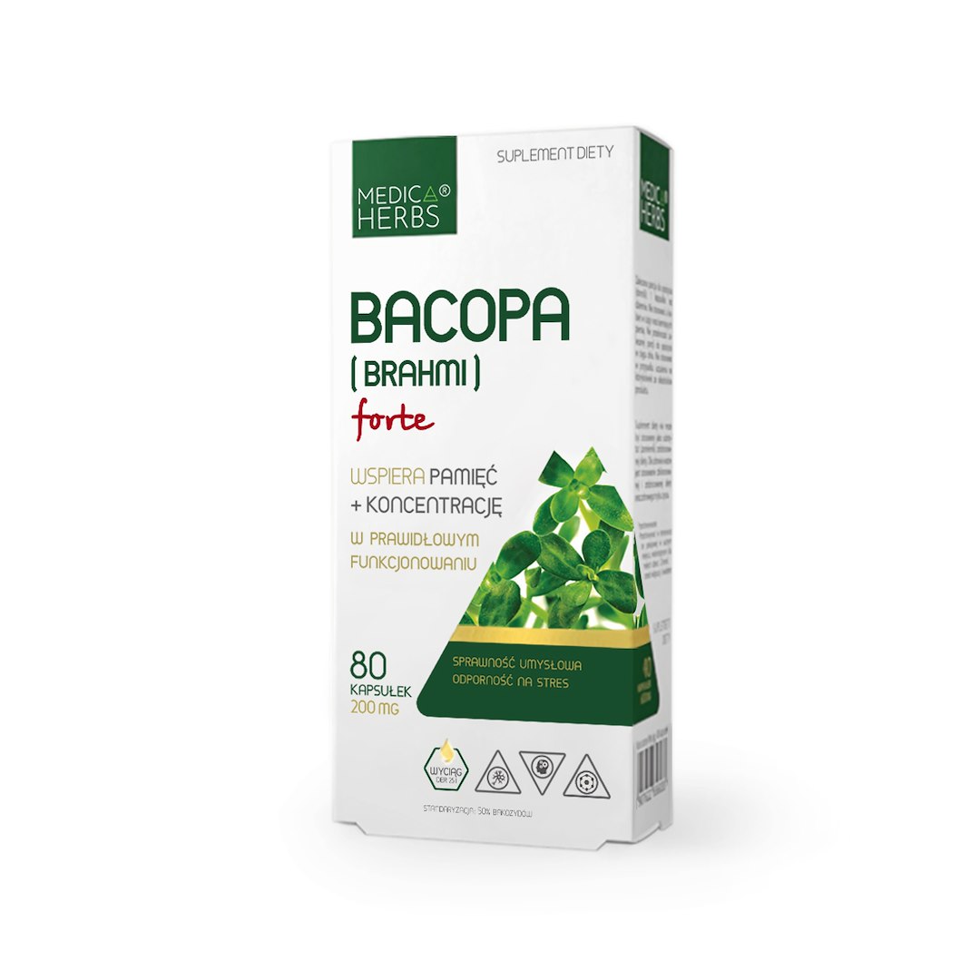 Medica Herbs, Bacopa (Brahmi) Forte, kapsułki, 80 sztuk zdjęcie
