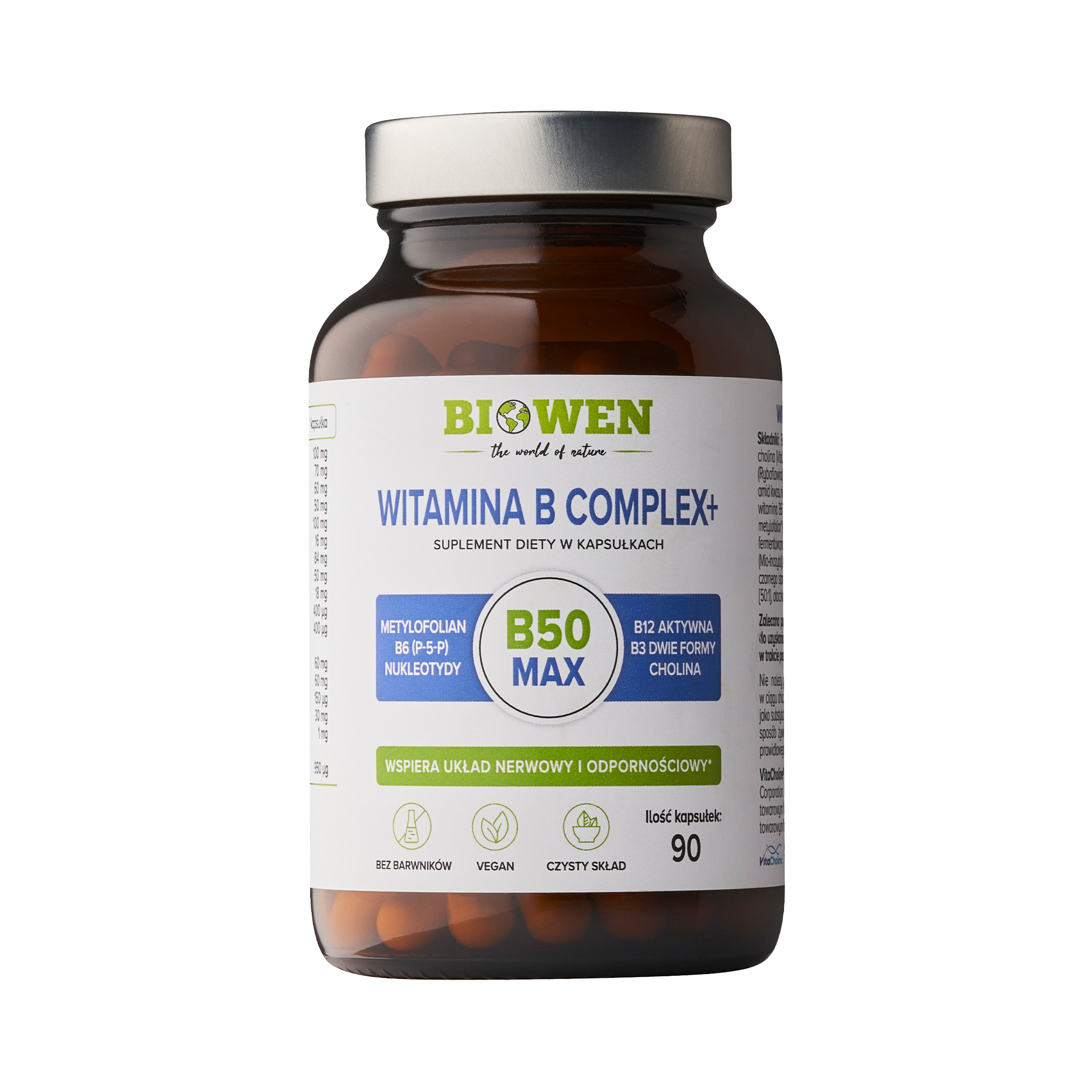 Biowen Witamina B Complex+, kapsułki, 90 sztuk zdjęcie
