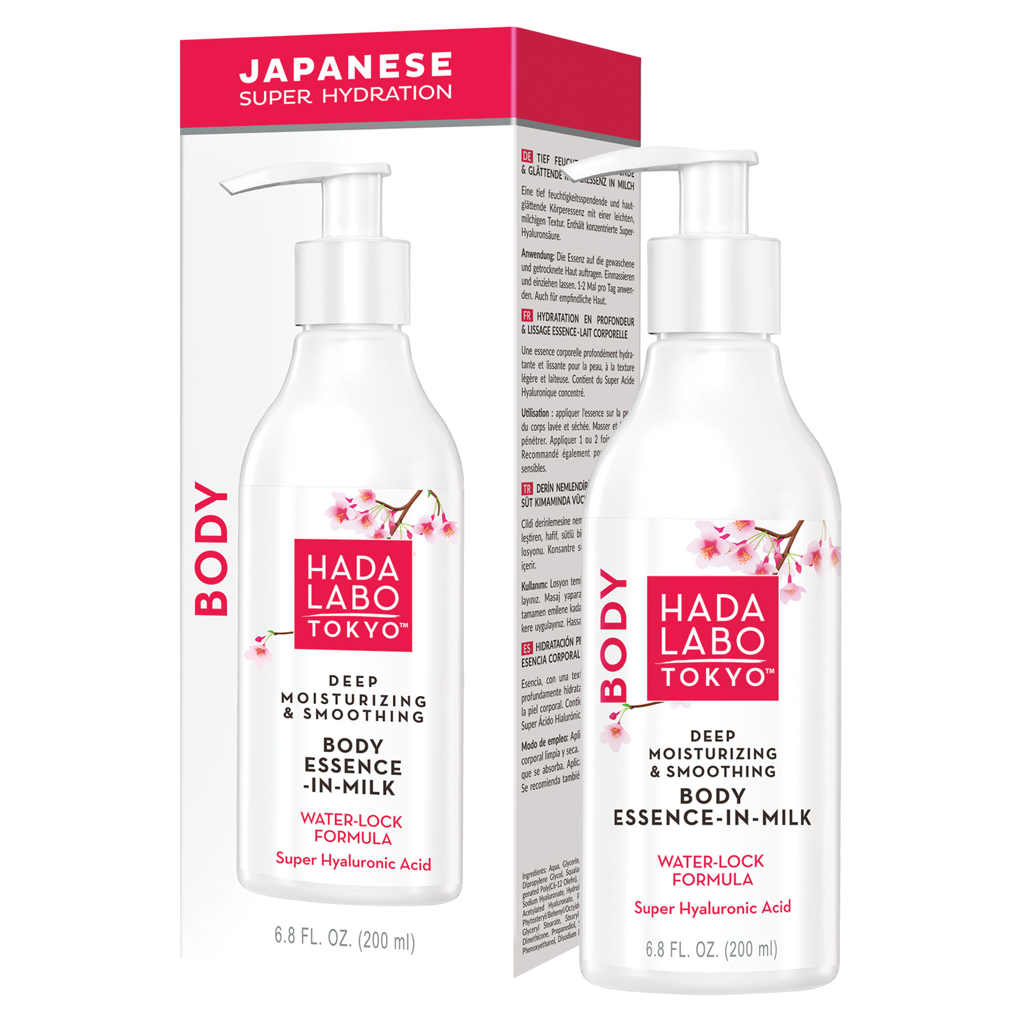 Hada Labo Tokyo, Body Milk Int, esencja do ciała, głęboko nawilżająca i wygładzająca, 200 ml zdjęcie
