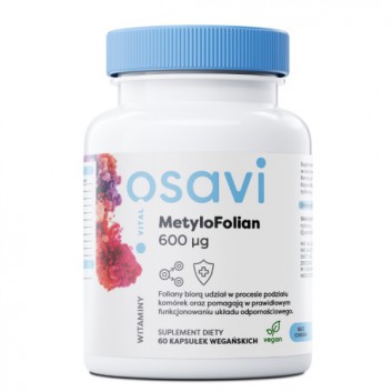 MetyloFolian 600 mcg, 60 vegan kaps., cena, wskazania, składniki