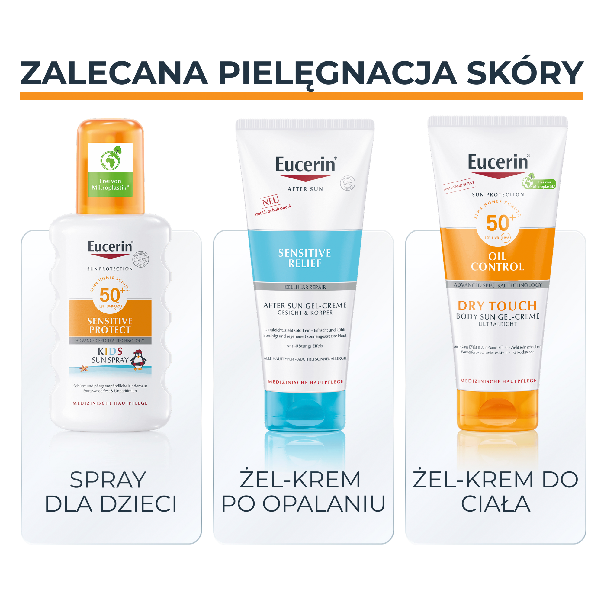 Eucerin Oil Control, Spray ochronny skóra skłonna do trądziku transparentny SPF 50+, 200 ml