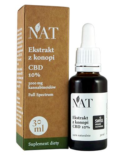Nat Ekstrakt z konopi Olejek CBD 10%, 30 ml, cena, opinie, stosowanie zdjęcie