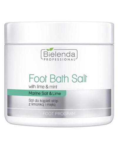 Bielenda Professional Premium Foot Bath Salt with lime and mint Sól do kąpieli stóp z limonką i miętą, 600 g zdjęcie