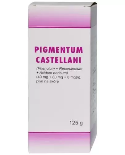 Pigmentum Castellani (40 mg + 80 mg + 8 mg)/g płyn na skórę 125 g zdjęcie