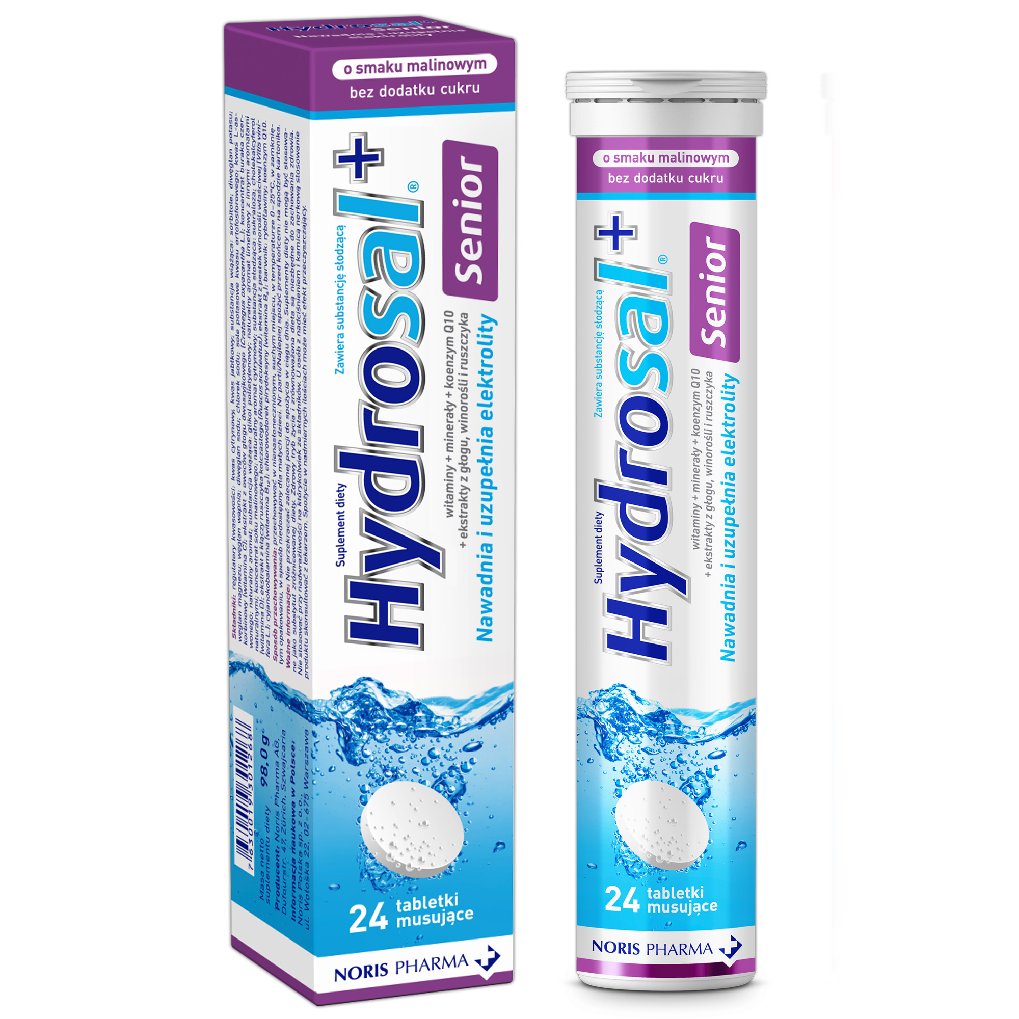 Hydrosal Senior, tabletki musujące, 24 sztuki