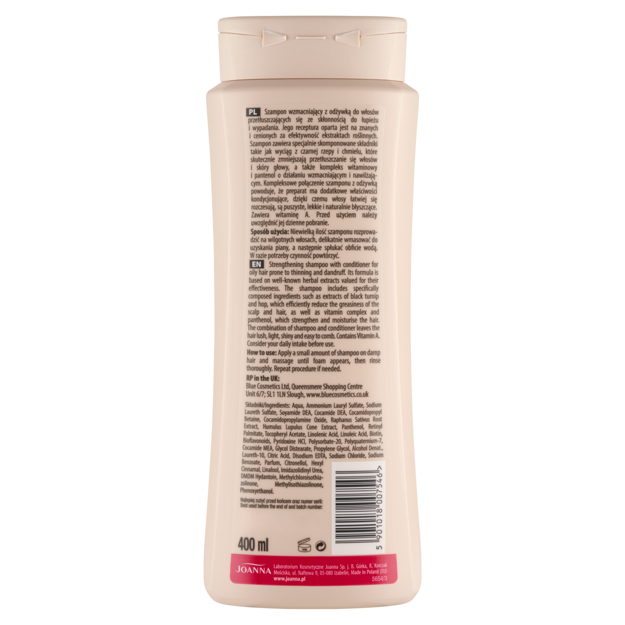 Joanna Rzepa Szampon wzmacniający z odżywką, 400 ml