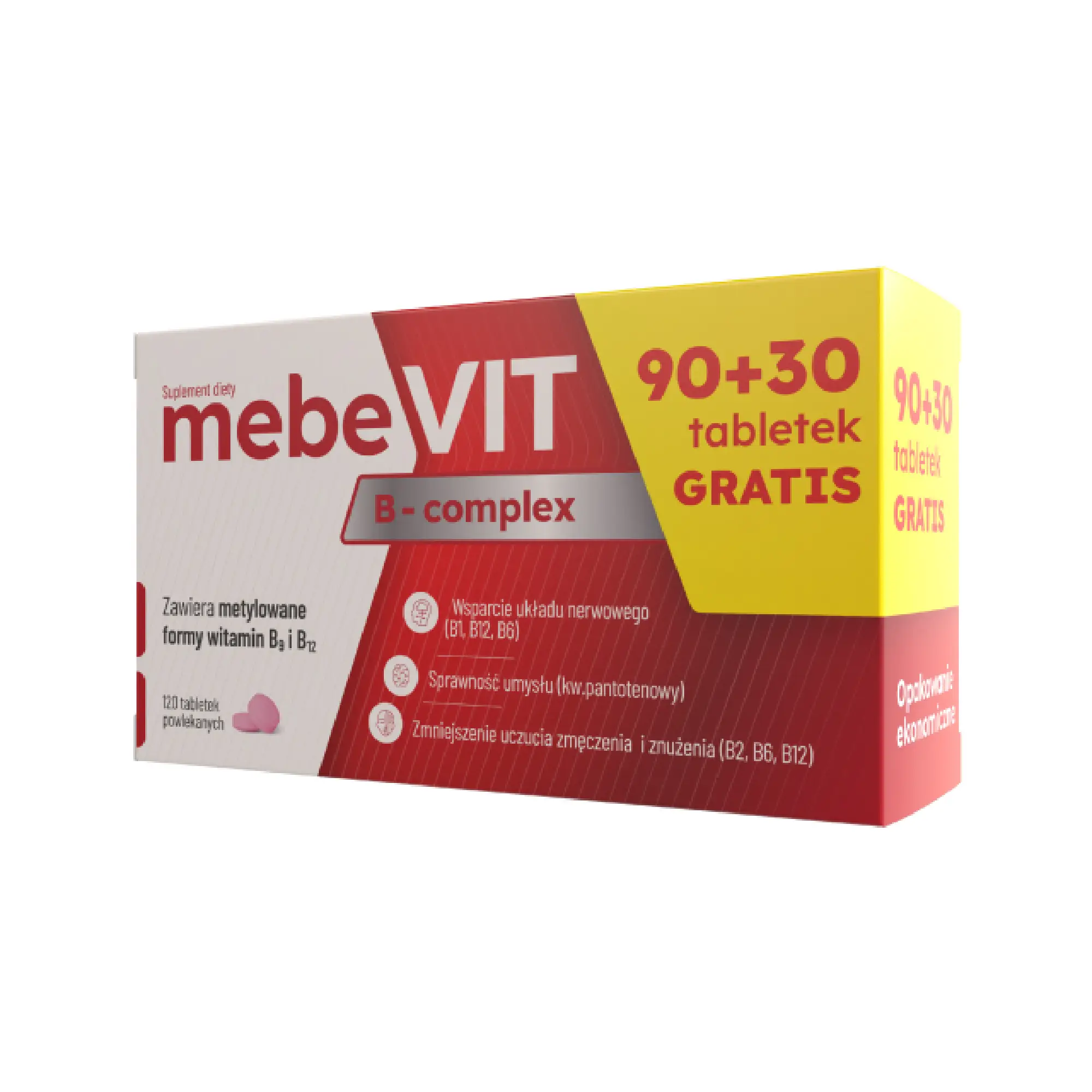 MebeVIT B-complex, tabletki powlekane, 120 sztuk zdjęcie