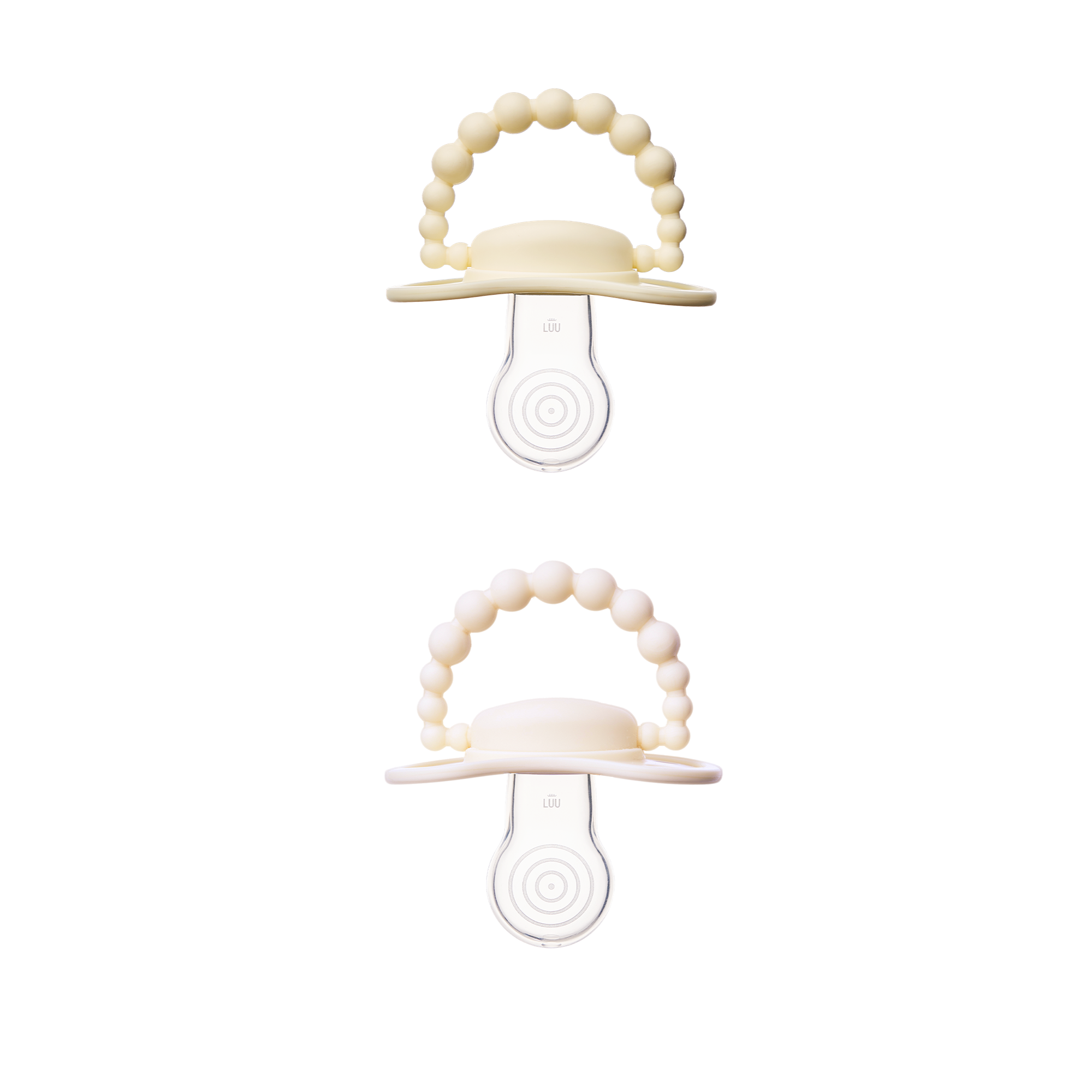 LUU Kids Zestaw Smoczków Creamy Lemon i American Cream 6m+, 1 sztuka