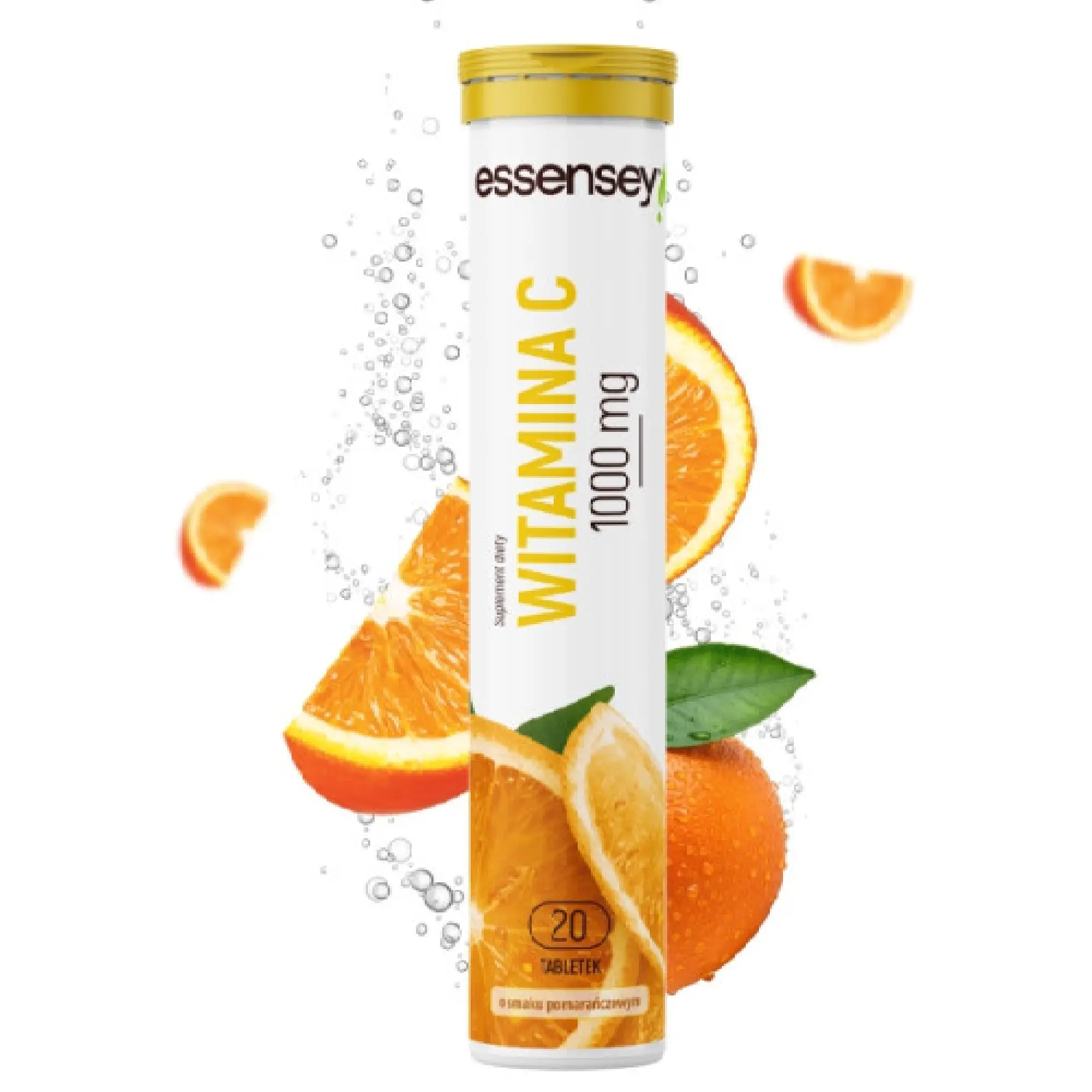 Essensey Witamina C 1000 Mg Pomarańcza, tabletki musujące, 20 sztuk zdjęcie