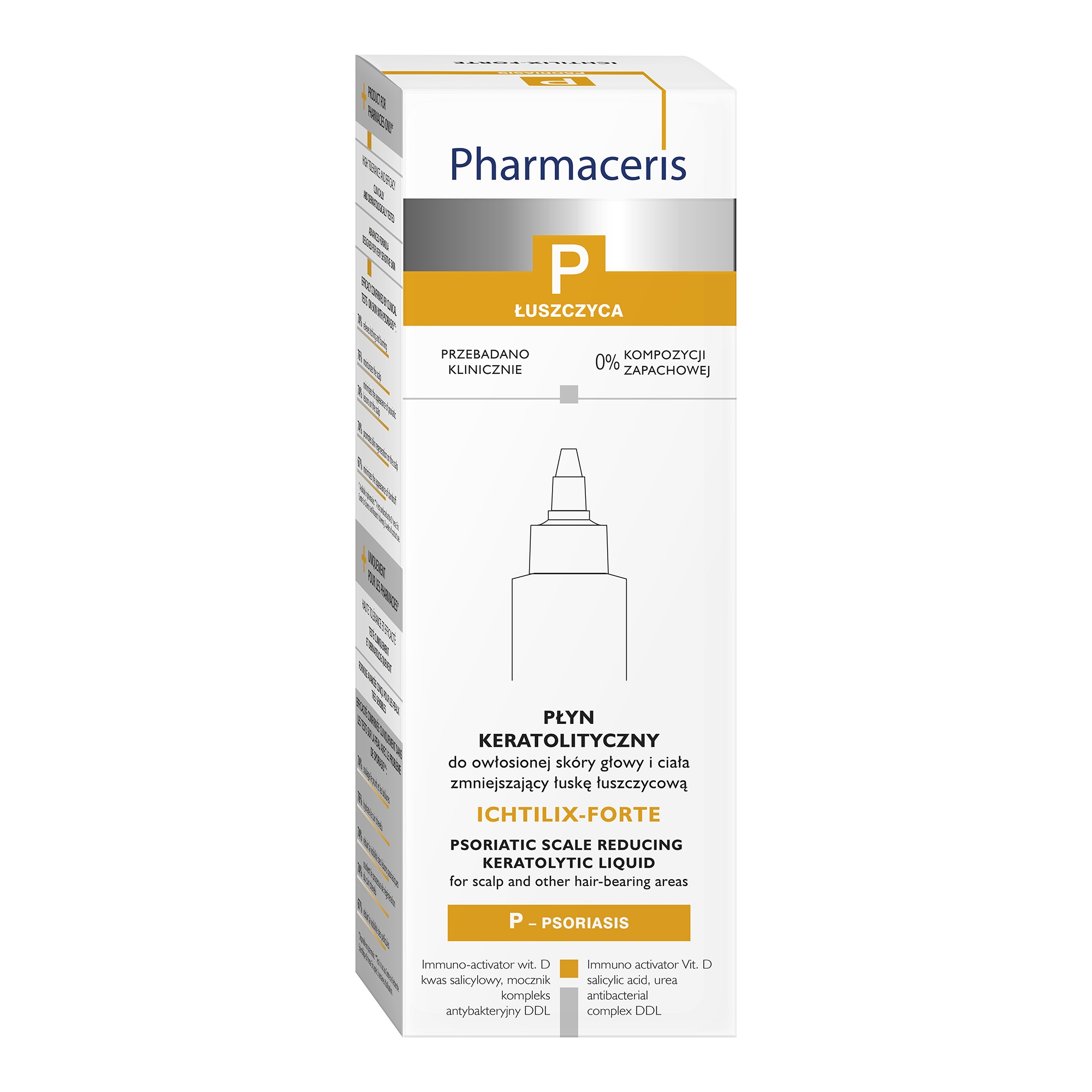PHARMACERIS P ICHTILIX-FORTE Płyn keratolityczny do owłosionej skóry głowy i ciała - 125 ml zdjęcie