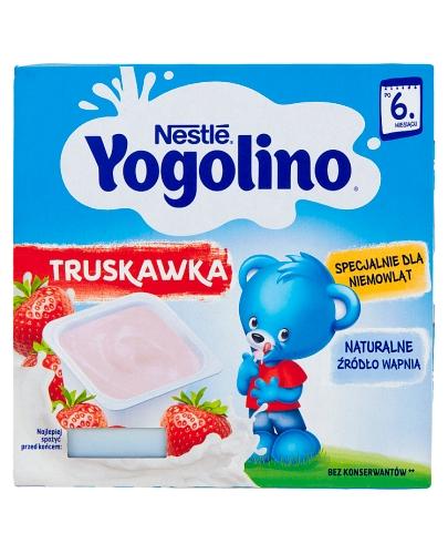 NESTLE YOGOLINO Deserek mleczno-owocowy, jogurcik truskawka po 6 miesiącu - 4x100 g zdjęcie