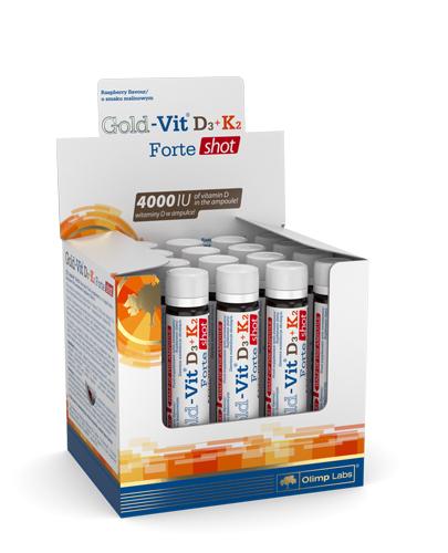 Olimp Gold -Vit D3+K2 Forte Shot o smaku malinowym - 25 ml  zdjęcie