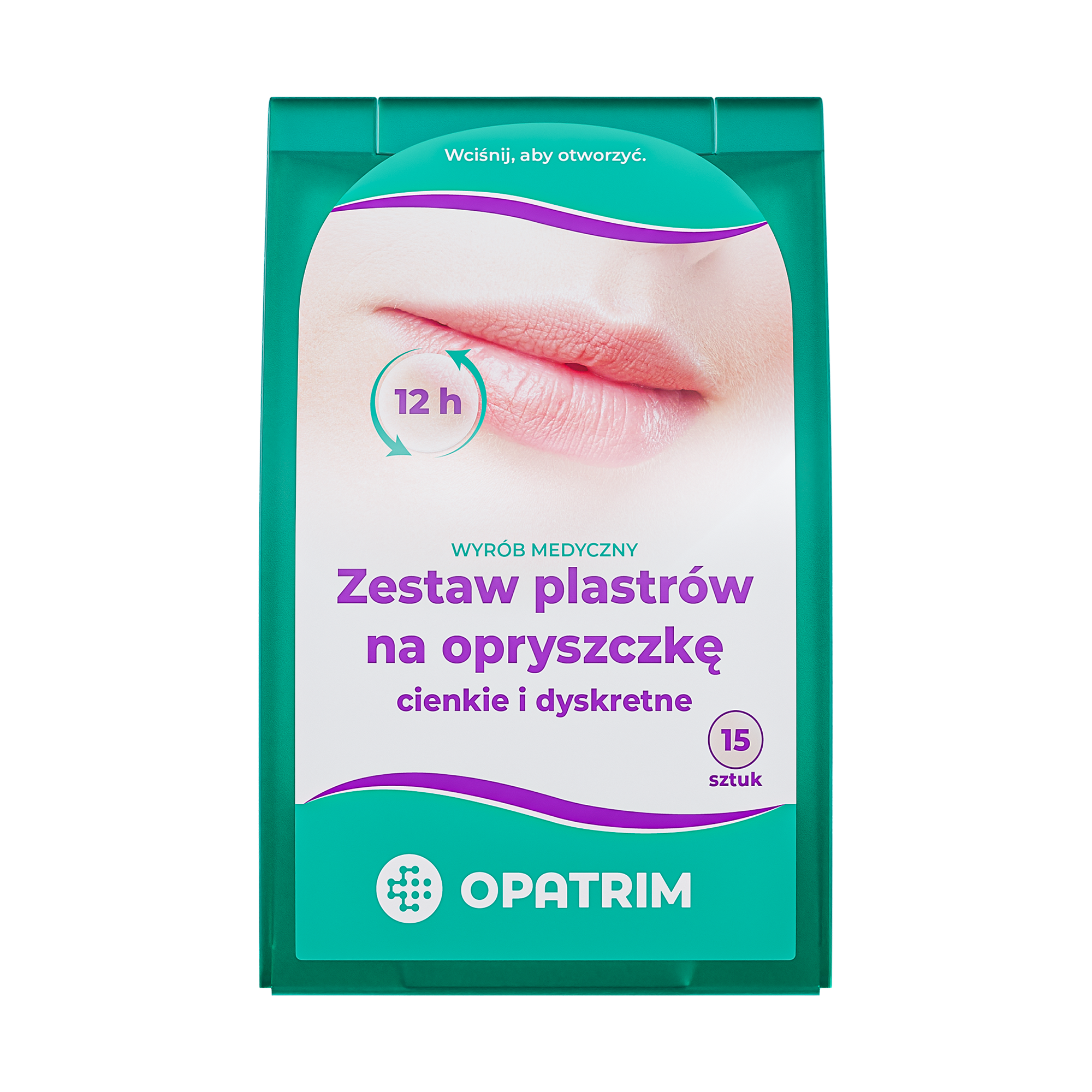 Opatrim Zestaw plastrów na opryszczkę, 15 sztuk
