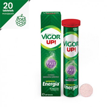 Vigor Up Fast o smaku owoców leśnych, tabletki musujące, 20 sztuk zdjęcie
