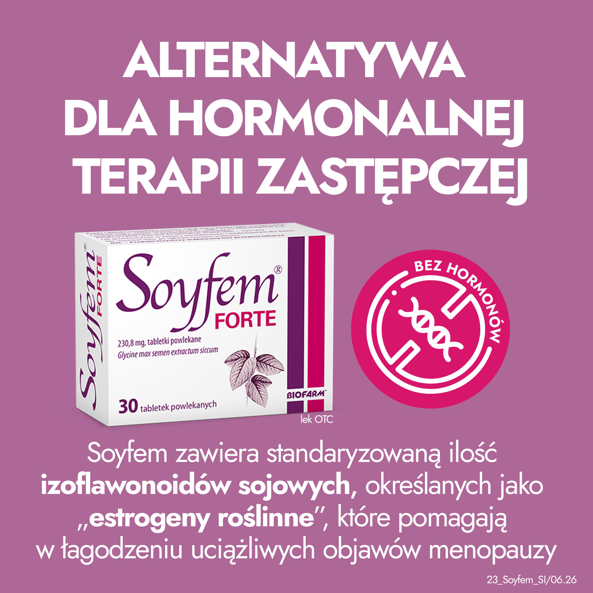 Soyfem forte, 230,8 mg, tabletki powlekane, 3 x 30 sztuk