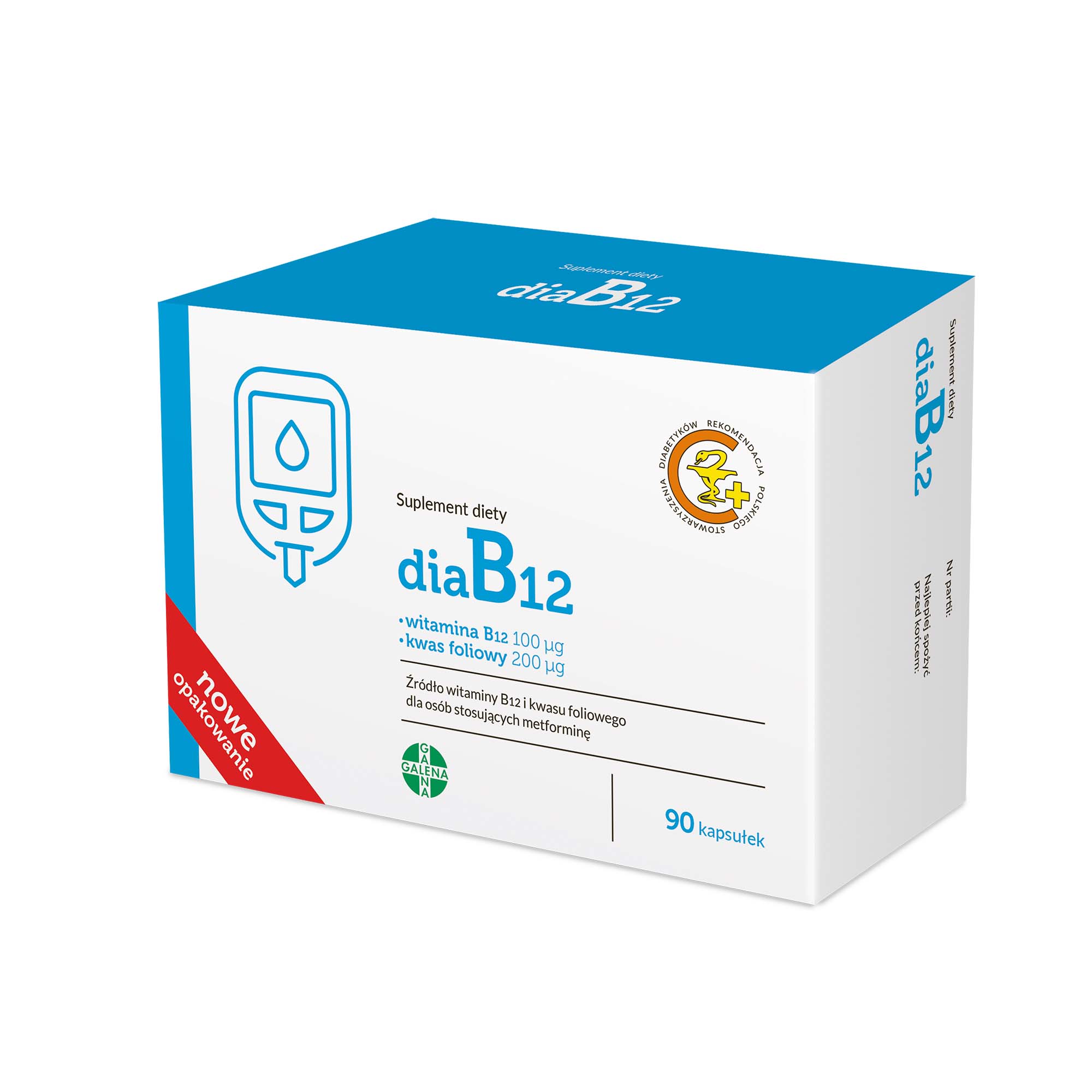 DiaB12, kapsułki, 90 sztuk zdjęcie