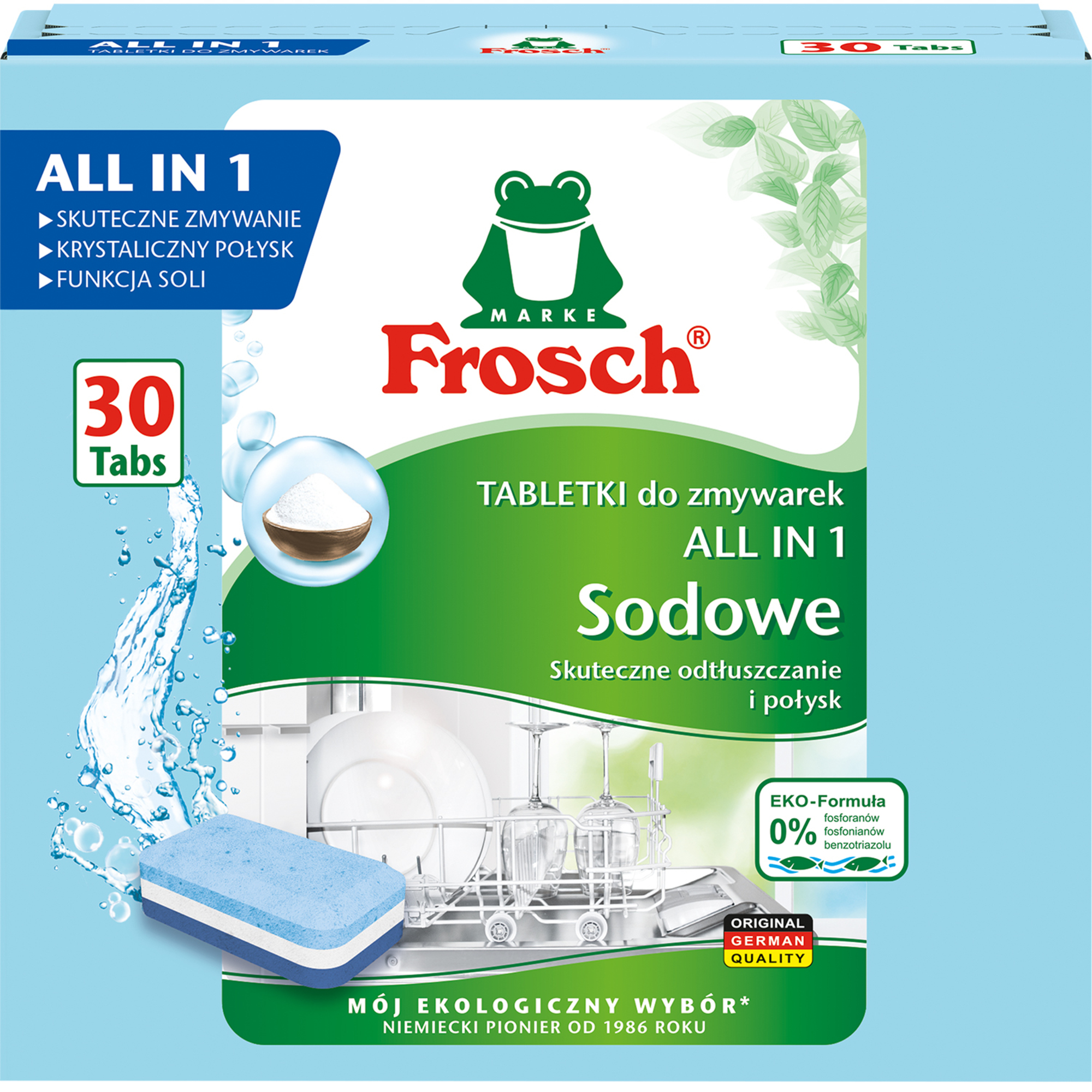 Frosch Sodowe tabletki do zmywarek All in 1, 30 sztuk zdjęcie