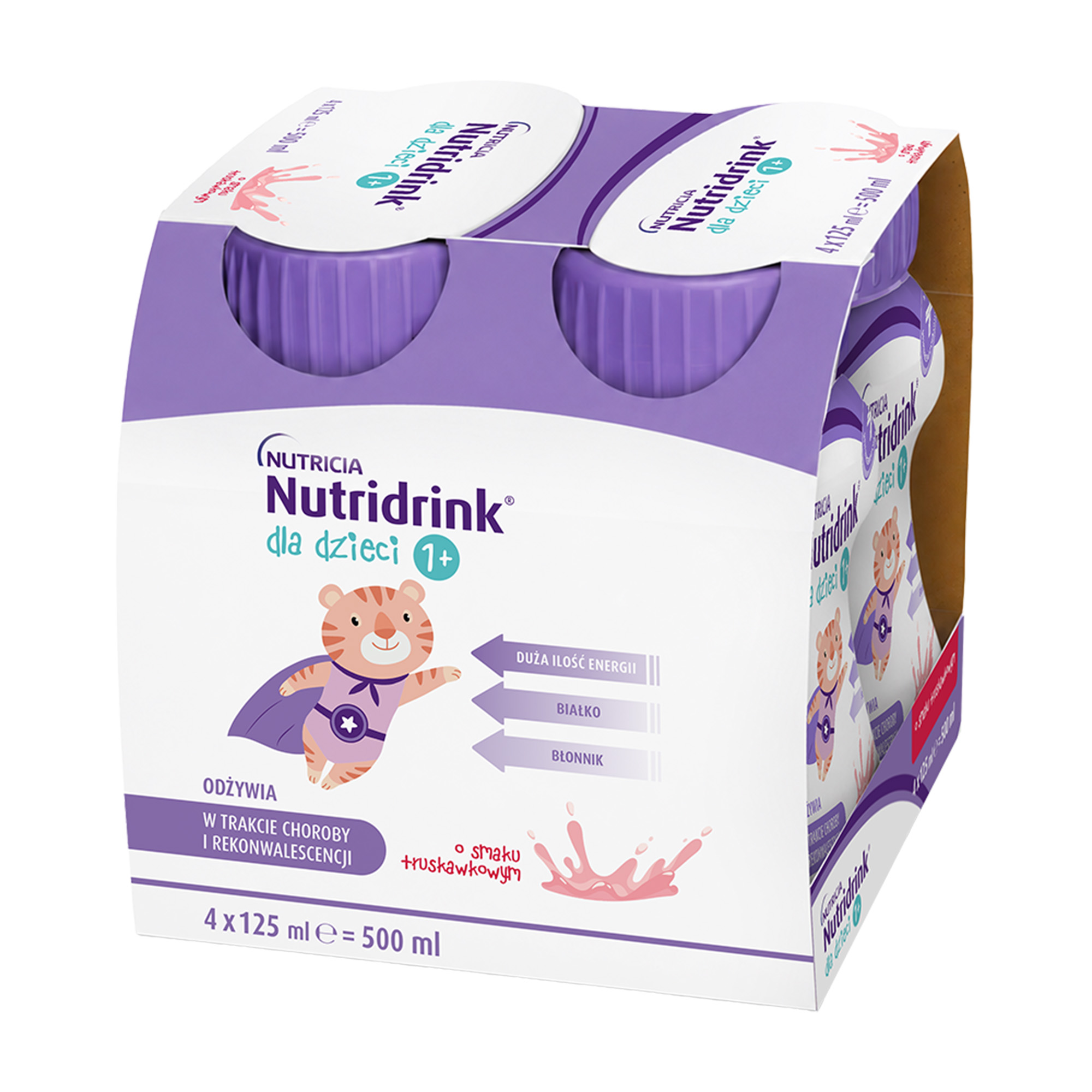 Nutridrink dla dzieci o smaku truskawkowym, 4x125 ml zdjęcie