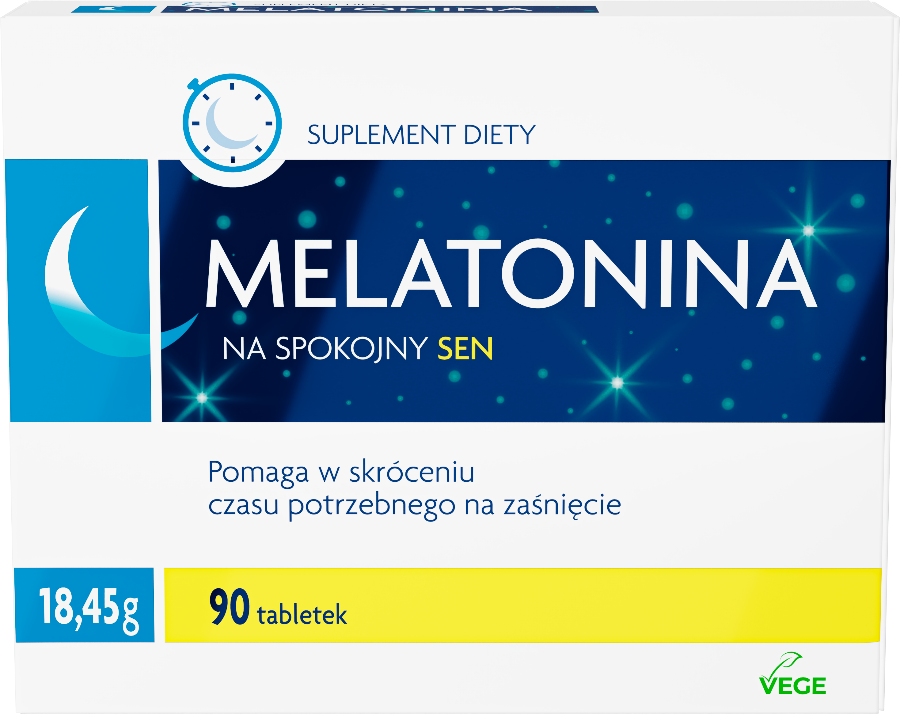Melatonina 1 mg, 90 tabletek