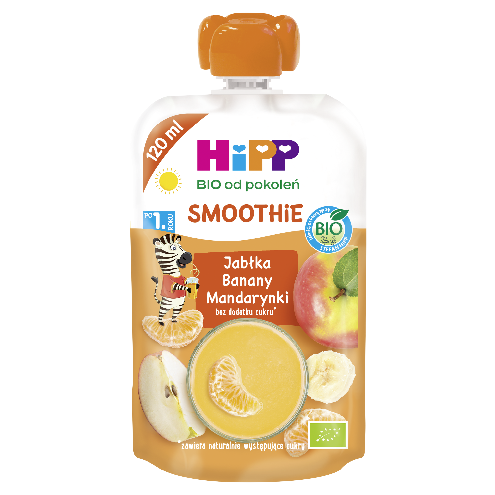 Hipp Smoothie Jabłka, banany, mandarynki po 1 roku - 120 ml zdjęcie