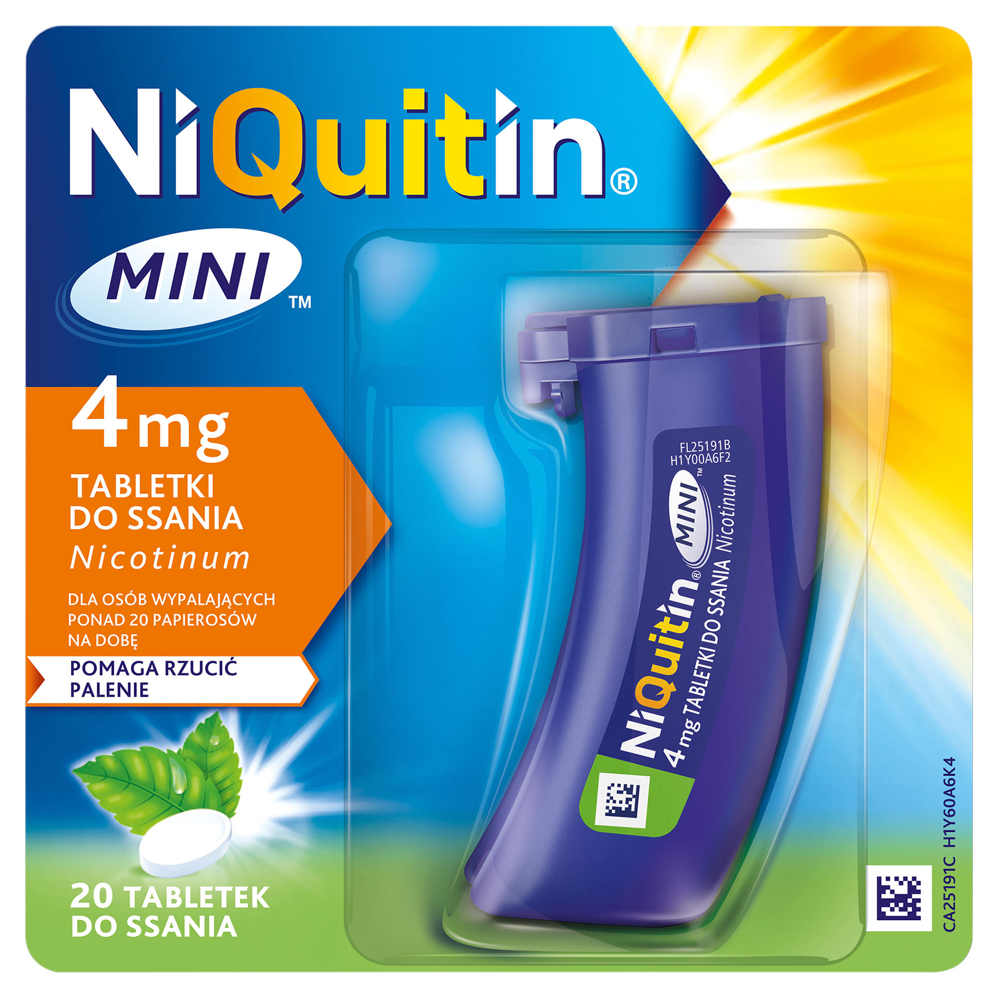 NiQuitin Mini 4mg 20 tabletek do ssania zdjęcie