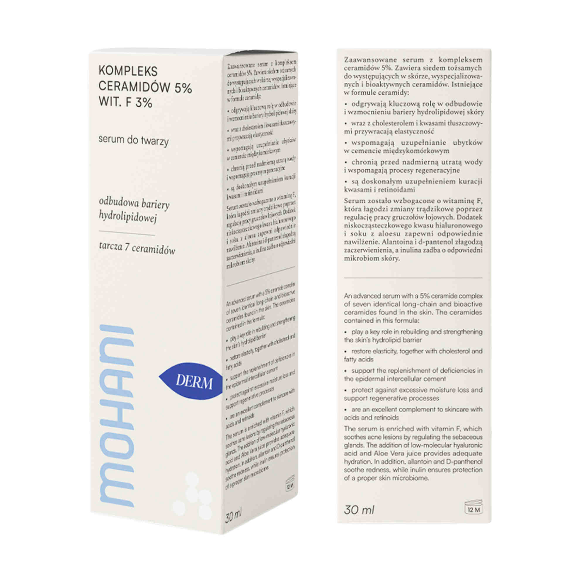 Mohani, serum z kompleksem ceramidów 5% zi wit F 3%, 30 ml