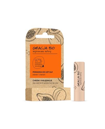 Gracja Bio Pomadka do ust 2w1 Papaja - 5 g- cena, opinie, właściwości  zdjęcie