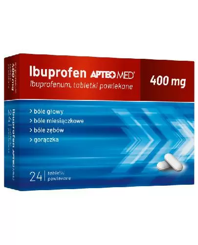 Apteo Med Ibuprofen 400mg 24 tabletki powlekane zdjęcie
