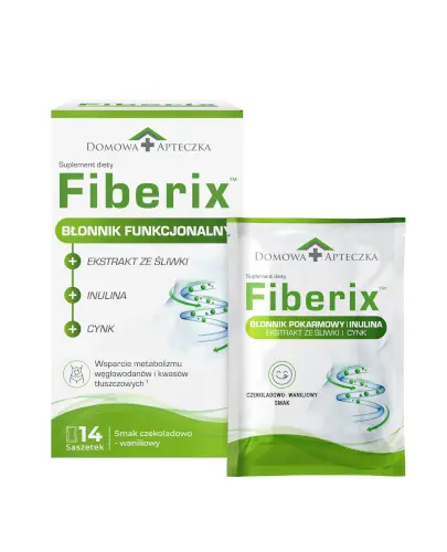 Domowa Apteczka, Fiberix, Błonnik funkcjonalny, saszetki, 14 sztuk zdjęcie