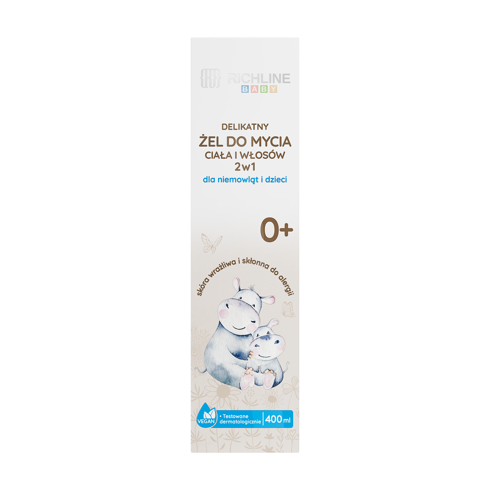 Richline Baby Delikatny żel do mycia ciała i włosów 2w1, 400 ml zdjęcie