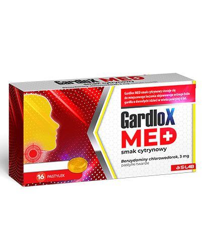 Gardlox Med smak cytrynowy, 16 pastylek zdjęcie